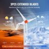 VEVOR 500W Wind Turbine Generator with Anemometer, 12V Wind Turbine Kit, 3-Blade Wind Power Generator, MPPT Controller & Adjustable Windward Direction