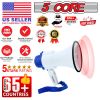 5 Core Megaphone Bullhorn Speaker 30W Bull Horn Battery Power Mini Cheer Megafono 800 Feet Range Loudspeaker w Siren Recording Ergonomic Handle for Co
