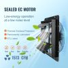 VEVOR Shutter Exhaust Fan, 14'' with Temperature Humidity Controller, EC-motor, 1513 CFM, 10-Speed Adjustable Wall Mount Attic Fan