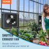 VEVOR Shutter Exhaust Fan, 14'' with Temperature Humidity Controller, EC-motor, 1513 CFM, 10-Speed Adjustable Wall Mount Attic Fan