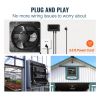 VEVOR Shutter Exhaust Fan, 14'' with Temperature Humidity Controller, EC-motor, 1513 CFM, 10-Speed Adjustable Wall Mount Attic Fan